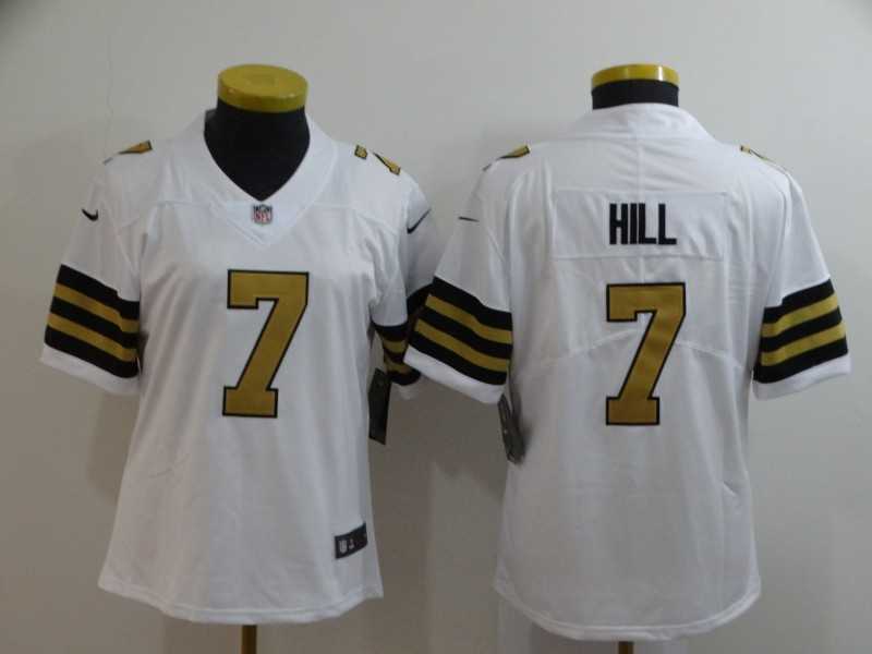 Women Nike Saints 7 Taysom Hill White Color Rush Limited Jersey,We sell and wholesale Women Nike Saints 7 Taysom Hill White Color Rush Limited Jersey on line form chian!